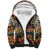 Africa Animal Pattern Sherpa Hoodie - Wonder Print Shop