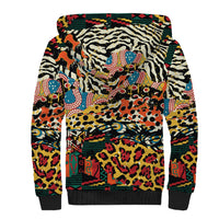 Africa Animal Pattern Sherpa Hoodie - Wonder Print Shop