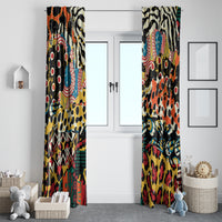 Africa Animal Pattern Window Curtain - Wonder Print Shop