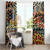 Africa Animal Pattern Window Curtain - Wonder Print Shop