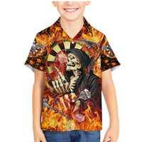 Personalised Skull Darts Family Matching Mermaid Dress and Hawaiian Shirt Death In Fire