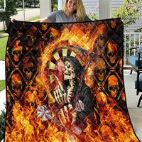 Skull Darts Quilt Death In Fire