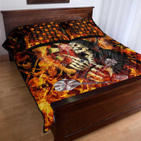 Skull Darts Quilt Bed Set Death In Fire