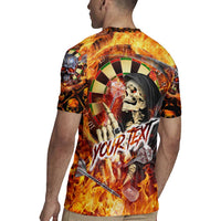 Personalised Skull Darts Rugby Jersey Death In Fire