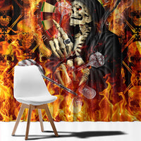 Skull Darts Window Curtain Death In Fire