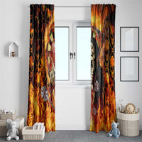 Skull Darts Window Curtain Death In Fire