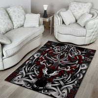 Celtic Wolf Fenrir Vikings Area Rug Norse Mythology - Wonder Print Shop