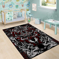 Celtic Wolf Fenrir Vikings Area Rug Norse Mythology - Wonder Print Shop