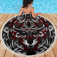 Celtic Wolf Fenrir Vikings Beach Blanket Norse Mythology - Wonder Print Shop