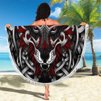 Celtic Wolf Fenrir Vikings Beach Blanket Norse Mythology - Wonder Print Shop