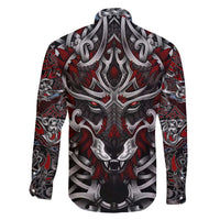 Celtic Wolf Fenrir Vikings Family Matching Off Shoulder Maxi Dress and Hawaiian Shirt Norse Mythology - Wonder Print Shop