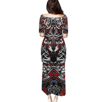 Celtic Wolf Fenrir Vikings Family Matching Puletasi and Hawaiian Shirt Norse Mythology - Wonder Print Shop