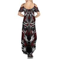 Celtic Wolf Fenrir Vikings Family Matching Summer Maxi Dress and Hawaiian Shirt Norse Mythology - Wonder Print Shop