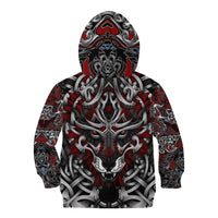 Celtic Wolf Fenrir Vikings Kid Hoodie Norse Mythology - Wonder Print Shop