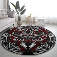 Celtic Wolf Fenrir Vikings Round Carpet Norse Mythology