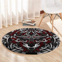 Celtic Wolf Fenrir Vikings Round Carpet Norse Mythology
