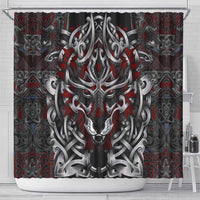 Celtic Wolf Fenrir Vikings Shower Curtain Norse Mythology