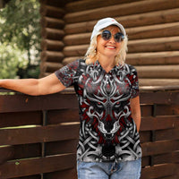 Celtic Wolf Fenrir Vikings Women Polo Shirt Norse Mythology - Wonder Print Shop