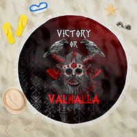 Victory Or Valhalla Beach Blanket Viking - Wonder Print Shop