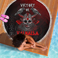 Victory Or Valhalla Beach Blanket Viking - Wonder Print Shop