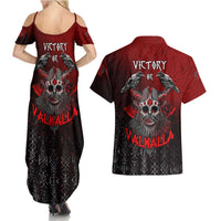 Victory Or Valhalla Couples Matching Summer Maxi Dress and Hawaiian Shirt Viking - Wonder Print Shop
