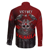 Victory Or Valhalla Family Matching Off The Shoulder Long Sleeve Dress and Hawaiian Shirt Viking - Wonder Print Shop