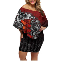 Victory Or Valhalla Family Matching Off Shoulder Short Dress and Hawaiian Shirt Viking - Wonder Print Shop