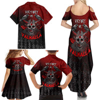 Victory Or Valhalla Family Matching Summer Maxi Dress and Hawaiian Shirt Viking - Wonder Print Shop