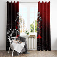 Victory Or Valhalla Window Curtain Viking - Wonder Print Shop