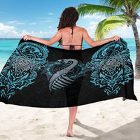 Dragon Viking With Runes Sarong Blue Black - Wonder Print Shop