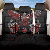 Raven And Norse Runes Back Car Seat Cover Viking - Wonder Print Shop