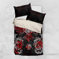 Raven And Norse Runes Bedding Set Viking - Wonder Print Shop