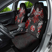 Raven And Norse Runes Car Seat Cover Viking - Wonder Print Shop