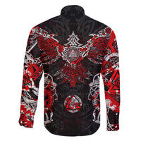 Raven And Norse Runes Family Matching Long Sleeve Bodycon Dress and Hawaiian Shirt Viking - Wonder Print Shop