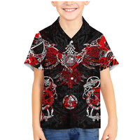 Raven And Norse Runes Family Matching Mermaid Dress and Hawaiian Shirt Viking - Wonder Print Shop