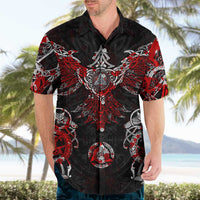 Raven And Norse Runes Hawaiian Shirt Viking - Wonder Print Shop