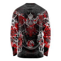 Raven And Norse Runes Long Sleeve Shirt Viking - Wonder Print Shop