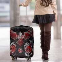 Raven And Norse Runes Luggage Cover Viking - Wonder Print Shop
