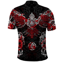 Raven And Norse Runes Polo Shirt Viking - Wonder Print Shop