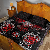 Raven And Norse Runes Quilt Bed Set Viking - Wonder Print Shop