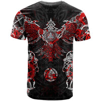 Raven And Norse Runes T Shirt Viking - Wonder Print Shop