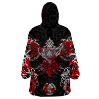 Raven And Norse Runes Wearable Blanket Hoodie Viking - Wonder Print Shop