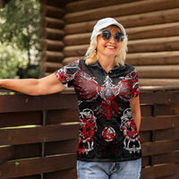 Raven And Norse Runes Women Polo Shirt Viking - Wonder Print Shop