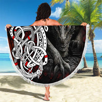 Viking Dragons Beach Blanket Norse Mythology - Wonder Print Shop