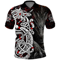 Viking Dragons Polo Shirt Norse Mythology - Wonder Print Shop