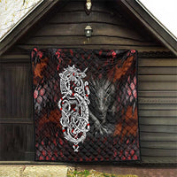 Viking Dragons Quilt Norse Mythology - Wonder Print Shop