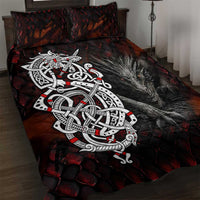 Viking Dragons Quilt Bed Set Norse Mythology - Wonder Print Shop