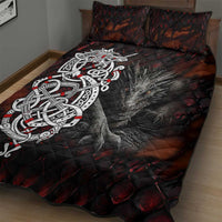 Viking Dragons Quilt Bed Set Norse Mythology - Wonder Print Shop