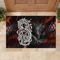 Viking Dragons Rubber Doormat Norse Mythology - Wonder Print Shop