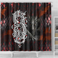 Viking Dragons Shower Curtain Norse Mythology